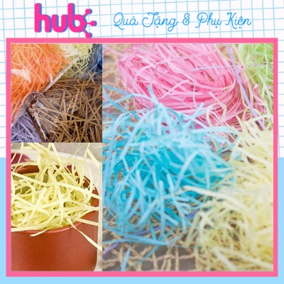 Giấy vụn trang trí hộp quà nhiều màu sắc túi 10g bông xốp mềm hàng cao cấp