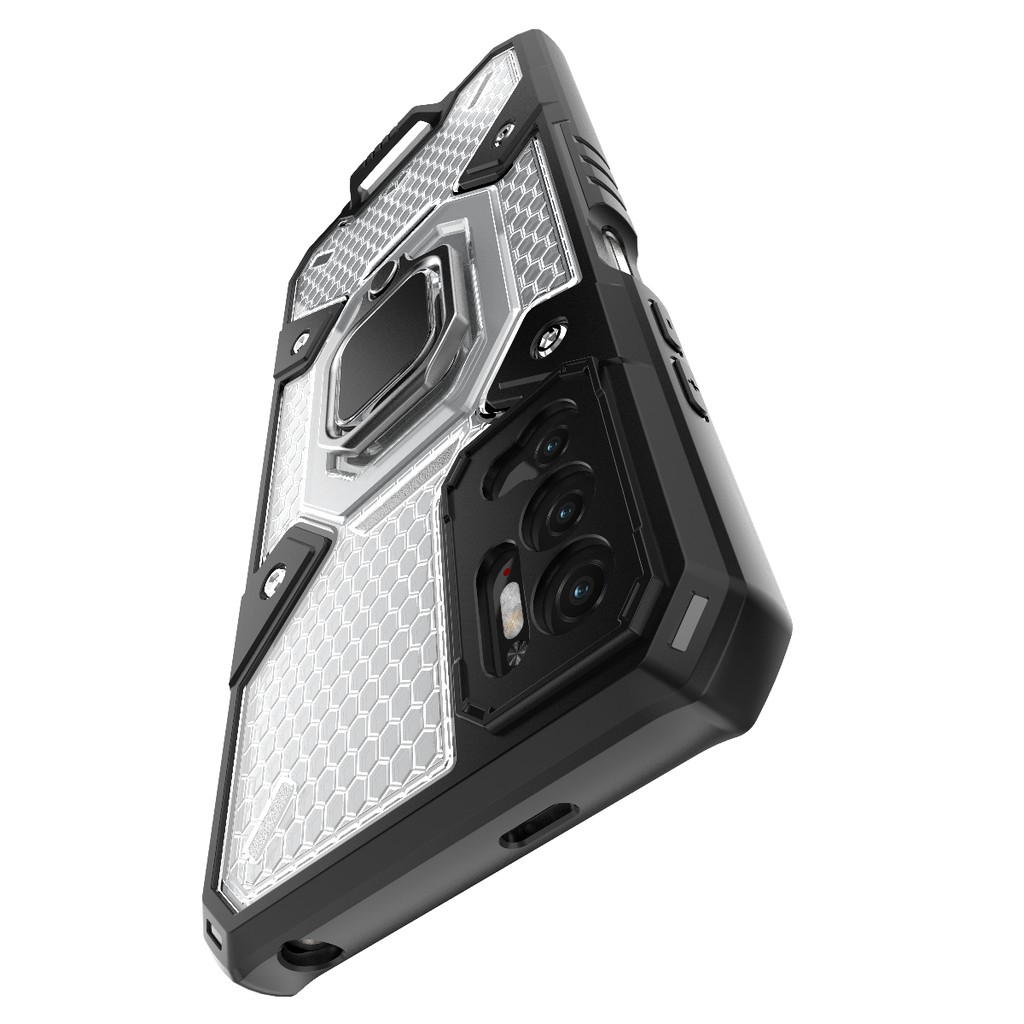 Ốp lưng Redmi Note 10 5G / Poco M3 Pro tổ Ong Iring không gian mới chống sốc giá đỡ xem phim