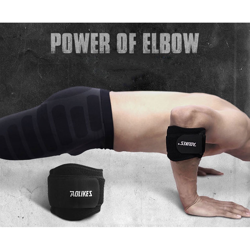 Đai khuỷu tay Aolikes AL 7947 bán sỉ băng quấn bảo vệ bắp cánh tay bó ống hỗ trợ thể thao gym yoga