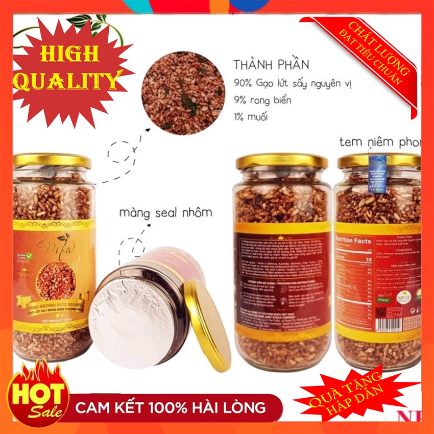 Gạo Lứt Rong Biển Sấy Giòn ăn liền Hỗ Trợ Giảm Cân ăn kiêng tác dụng giảm béo Keto Eat Clean Lành Mạnh