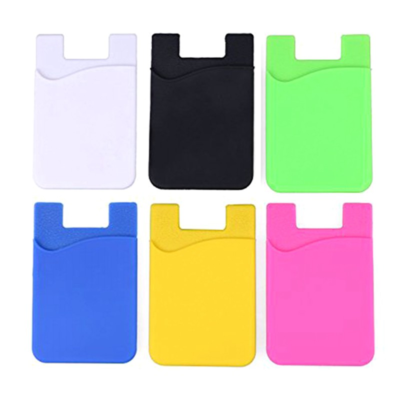 Ví silicon đựng thẻ dán mặt lưng điện thoại tiện dụng nhiều màu sắc tùy chọn