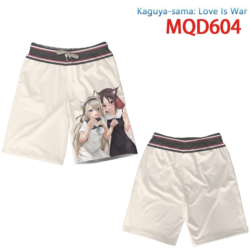 Anime Kaguya-sama: Love Is War Printed Beach Pants Trend Casual Shorts