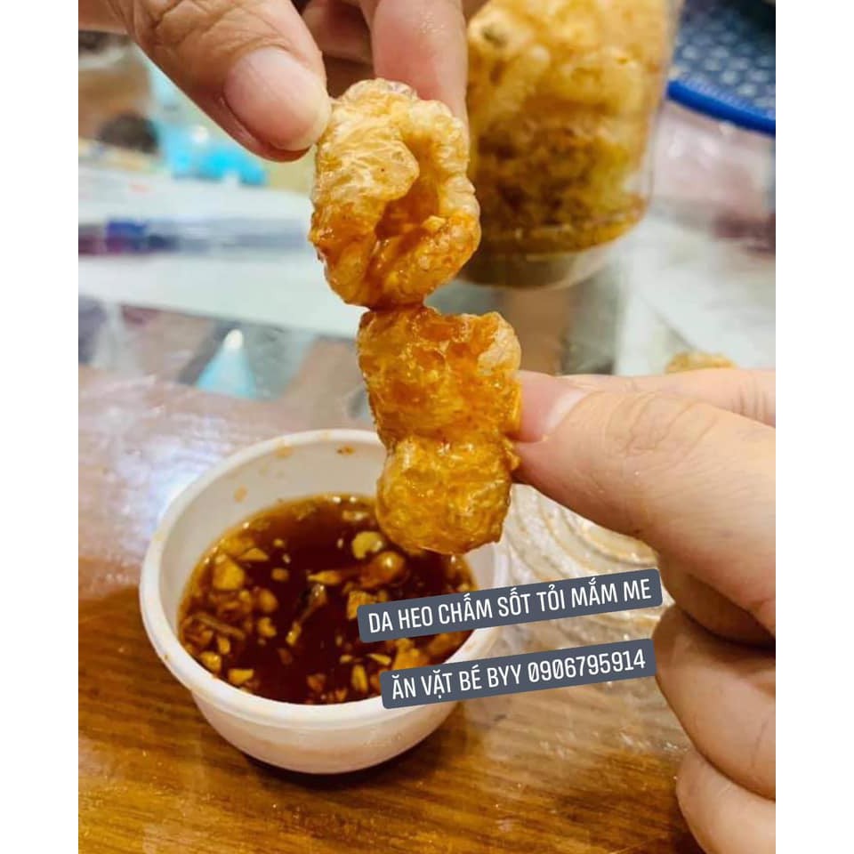 Da Heo Chấm Sốt Tỏi Mắm Me Hủ Lớn