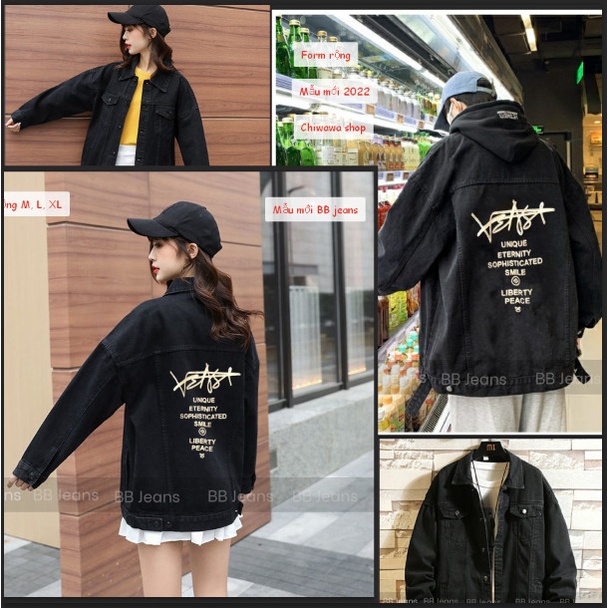 [GIÁ VỐN] ÁO KHOÁC JEAN NAM NỮ UNISEX KÚN YÊU CHO TEEN