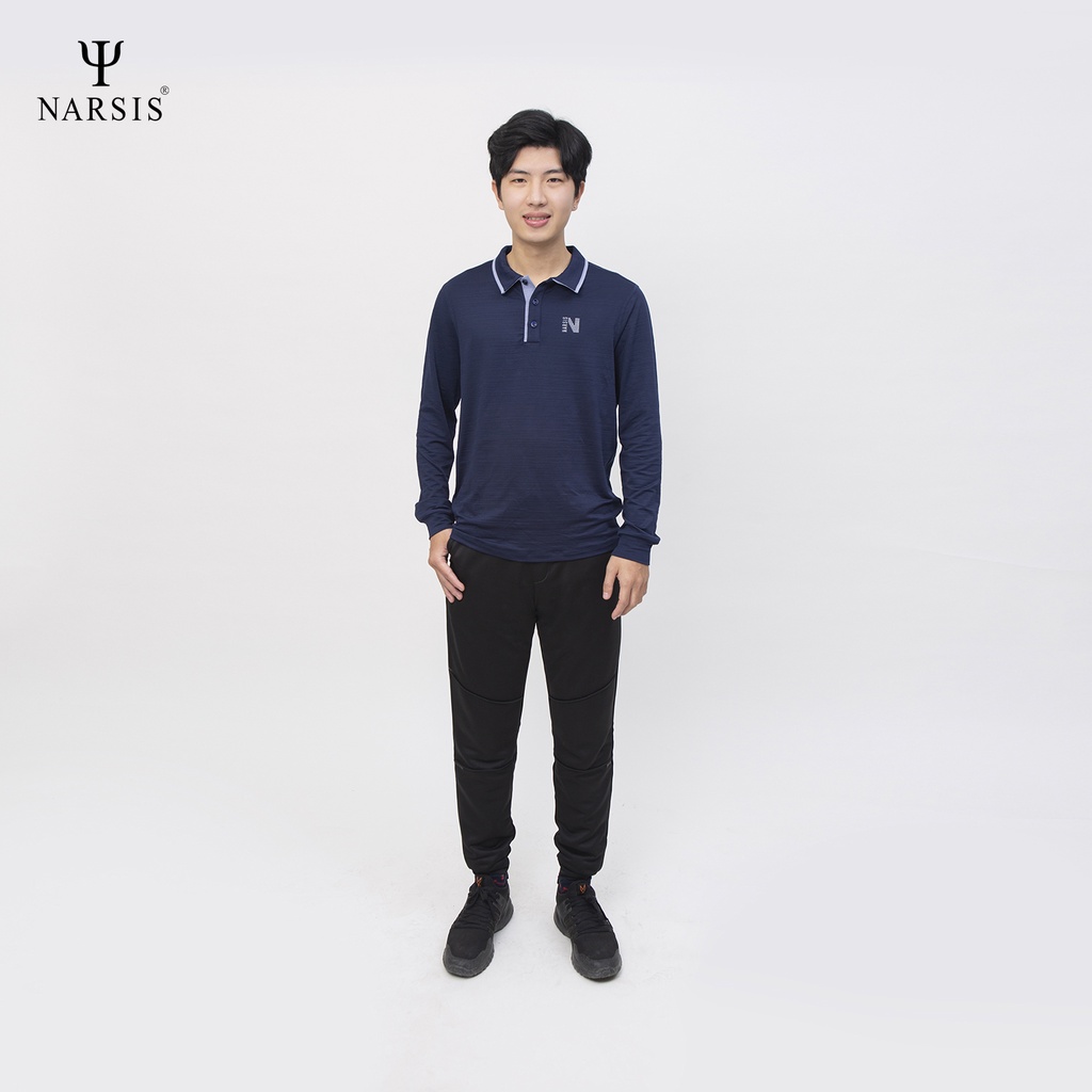 Áo polo nam dài tay Narsis D0030 - D0033 chất liệu cotton cao cấp