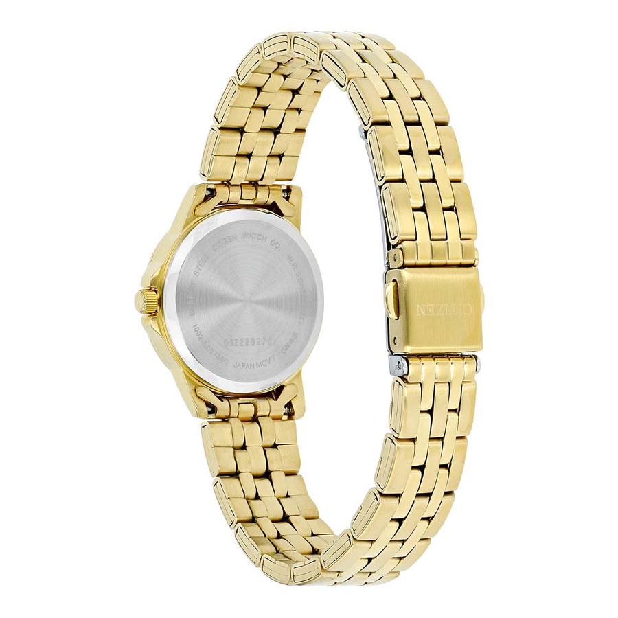 Đồng Hồ Nữ Citizen Dây Thép Không Gỉ EQ0603-59P - Mặt Vàng