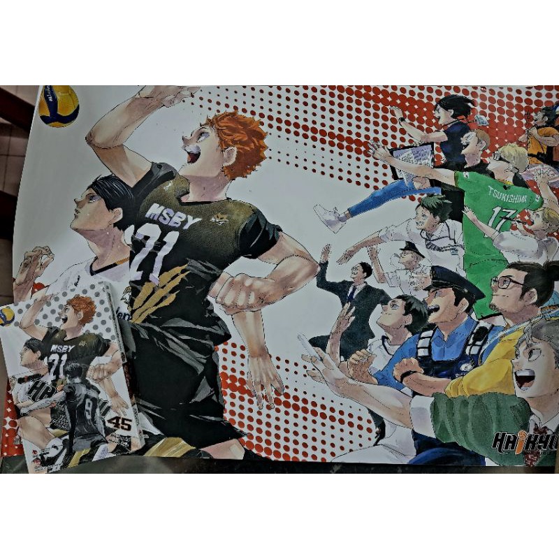 Poster Haikyuu kèm sổ các loại