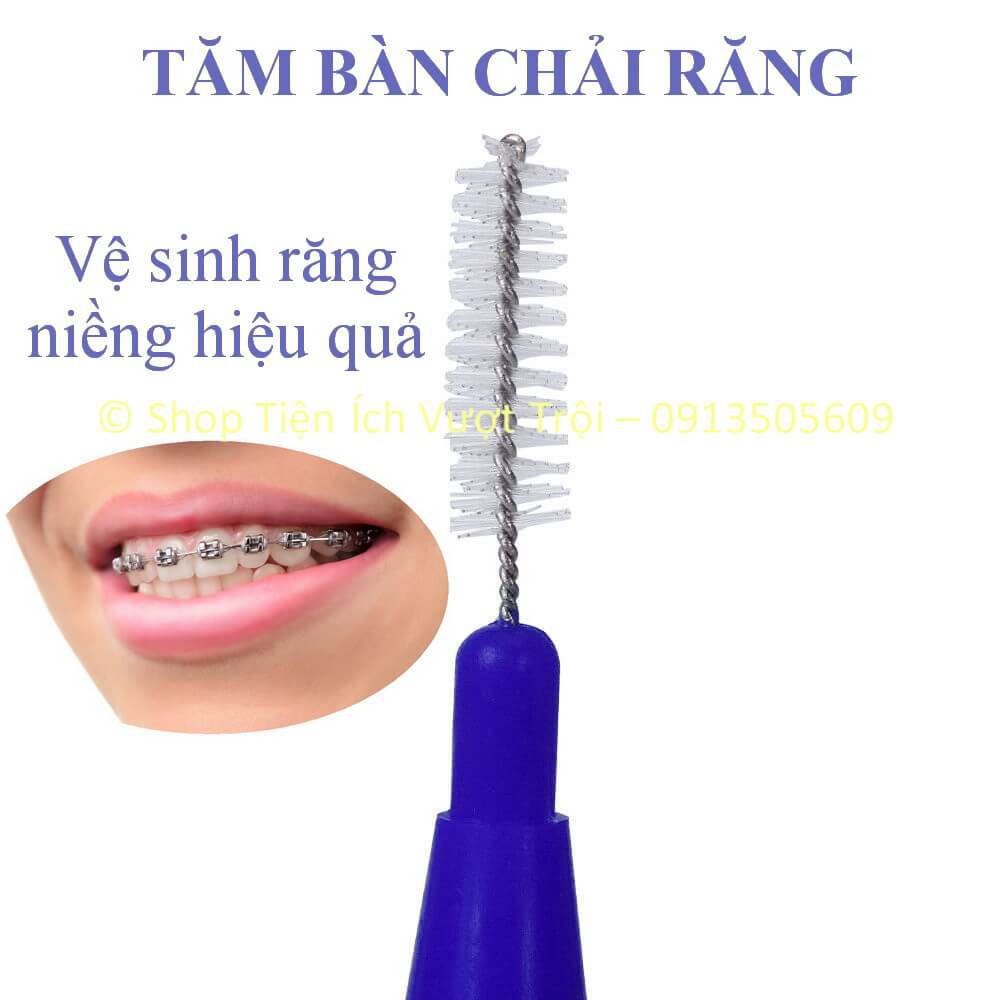 Tăm răng Inox, bàn chải khe kẽ răng túi 10 cái, vệ sinh, làm sạch kẽ răng, tốt cho người niềng răng, chỉnh nha