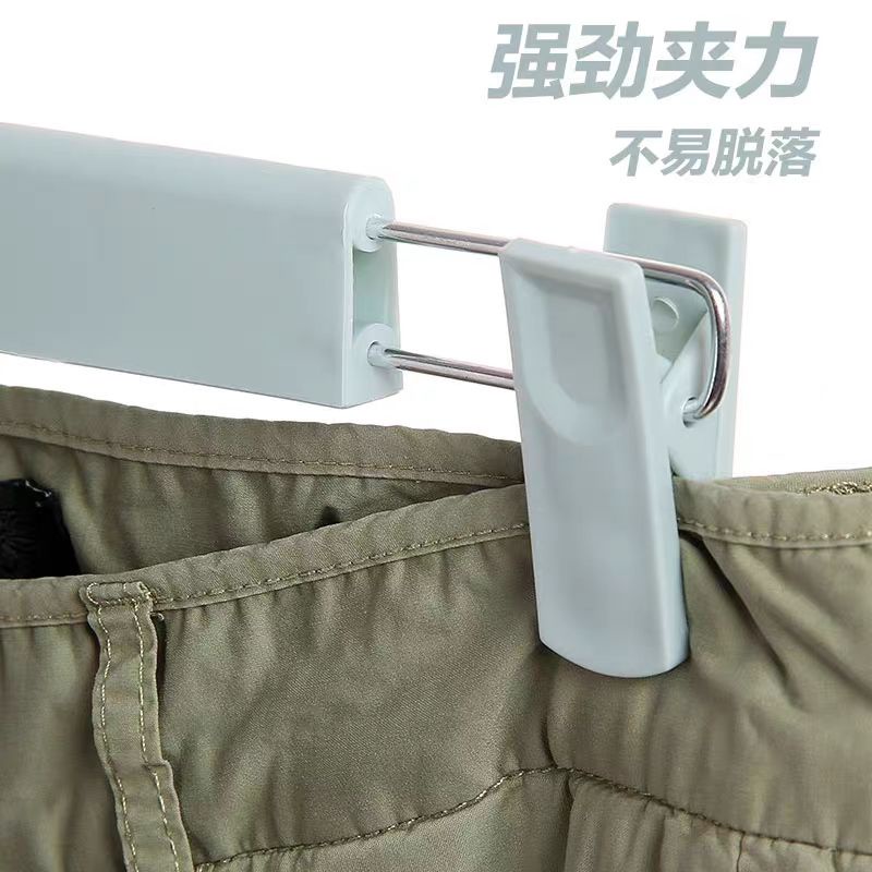 Móc treo đồ có kẹp không để lại dấu vết dùng để treo quần và chân váy trong tủ tại nhà và ký túc xá