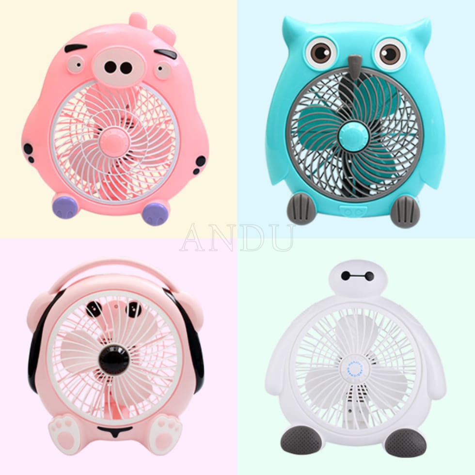 Quạt Mini Cắm Điện Hình Thú Dễ Thương Cỡ Nhỏ Tiện Lợi