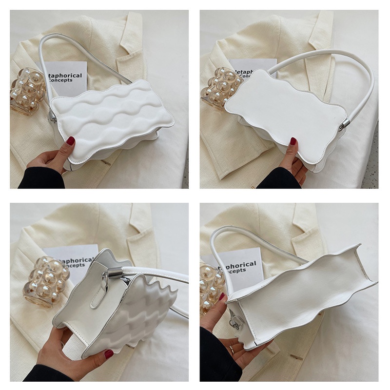 Túi Đeo Chéo Hình Vuông Nhỏ Màu Trơn Thêu Nổi Họa Tiết Thời Trang Mùa Hè Hàng Mới 2023