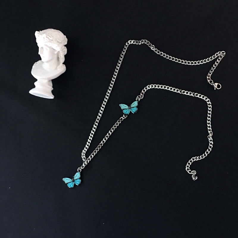 Vòng Cổ Hai Lớp Mặt Hình Bướm Thời Trang Sang Trọng 22327