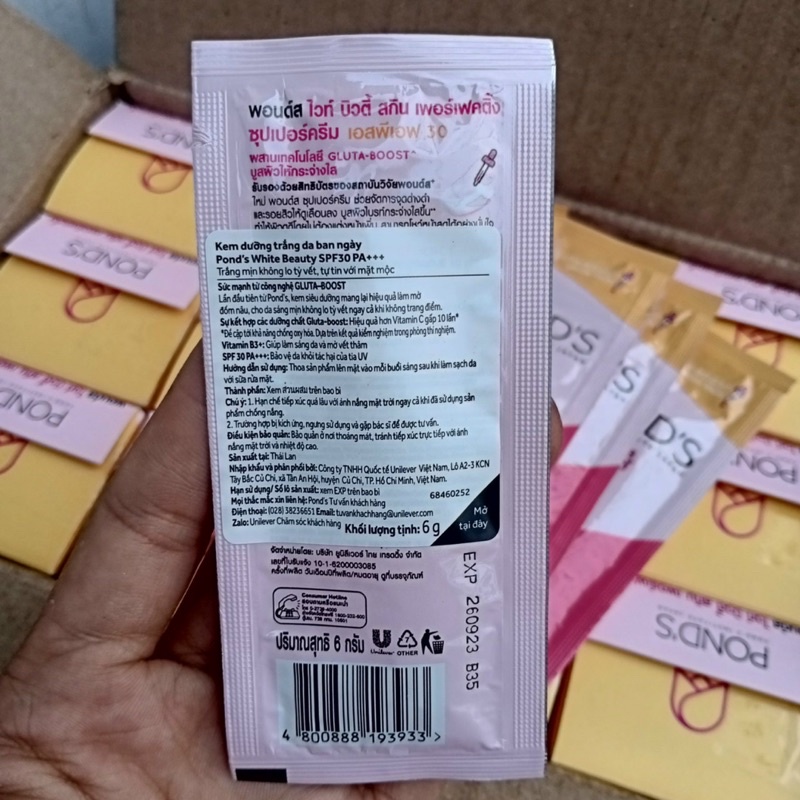 Hộp 6 Gói Kem dưỡng trắng cao cấp Pond’s nội địa Thái
