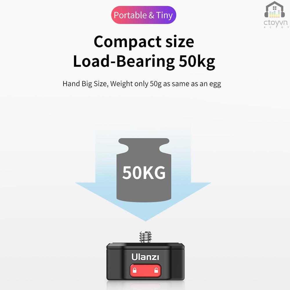 Hình ảnh ULANZI Đĩa QR Tháo Lắp Nhanh Mini Có Vòng Bi 1 / 4 Inch Chịu Tải 50kg Cho Máy Ảnh DSLR #5