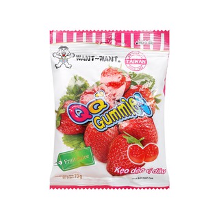 Kẹo dẻo vị dâu Want Want QQ Gummies gói 70g