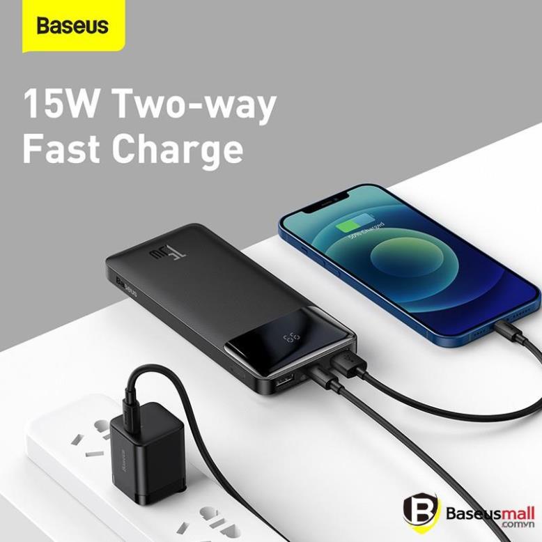 [Mã 155ELSALE giảm 7% đơn 300K] Baseus -BaseusMall VN Pin sạc dự phòng Baseus Bipow Digital Display Power Bank - 15W