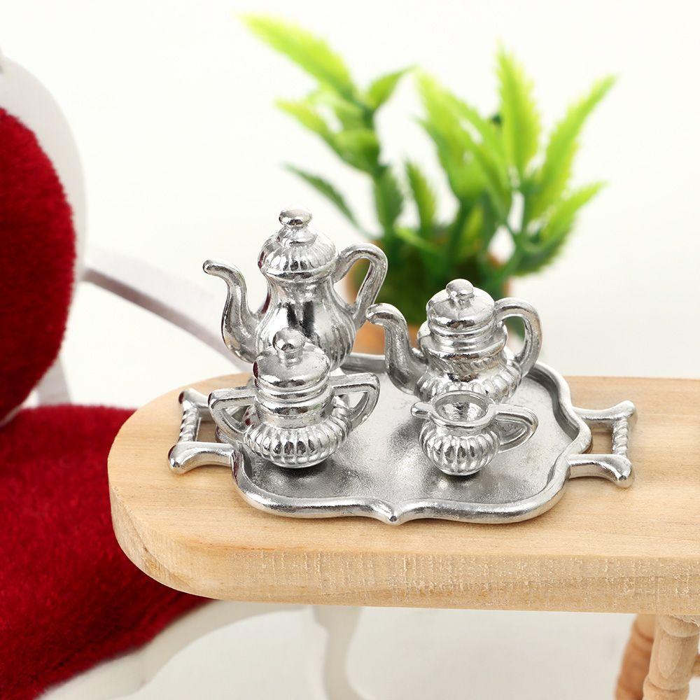 1 Bộ Ấm Tách Uống Trà Mini Tỉ Lệ 1: 12 Cho Nhà Búp Bê