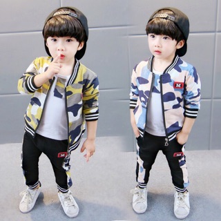 Set 3 món cho bộ đồ bé trai rằn ri