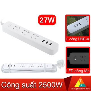 Ổ cắm điện Xiaomi Mijia 27w 3 Cổng Usb power strip