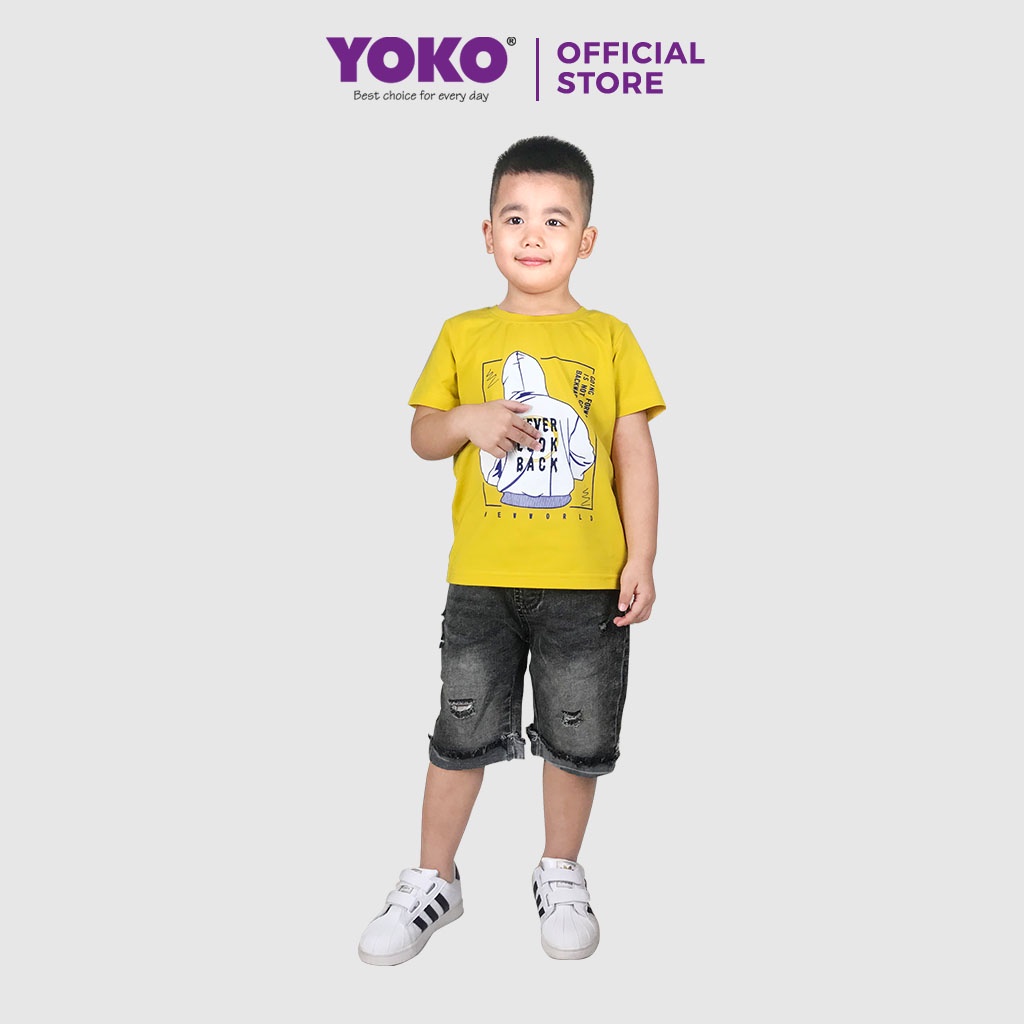 Bộ Quần Áo Thun Bé Trai Tay Ngắn Quần Jean (6-9 Tuổi) YOKO KID’S FASHION 20371T