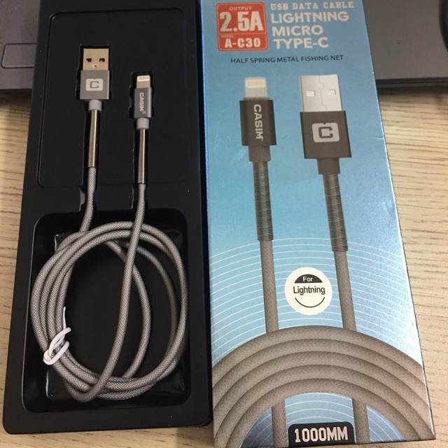 Cáp Sạc Casim C30- Cáp sạc chính hãng C30 - Cáp chính hãng casim -Dây cáp sạc Iphone/ Android/ type C C30 Casim
