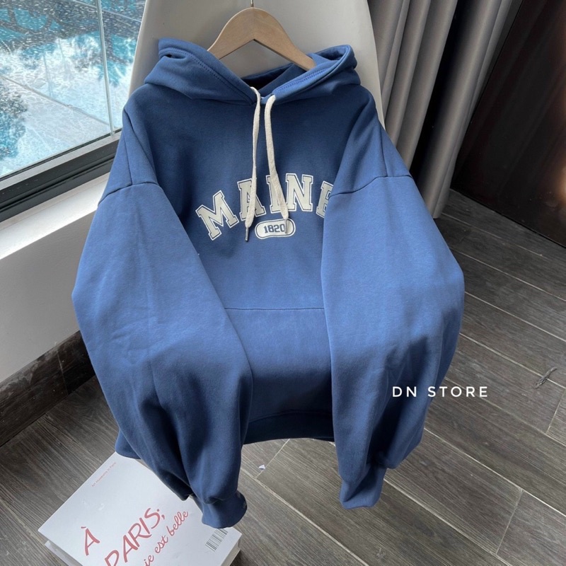 [ Rẻ vô địch ] Áo hoodie form rộng muc hai lớp - MAINE