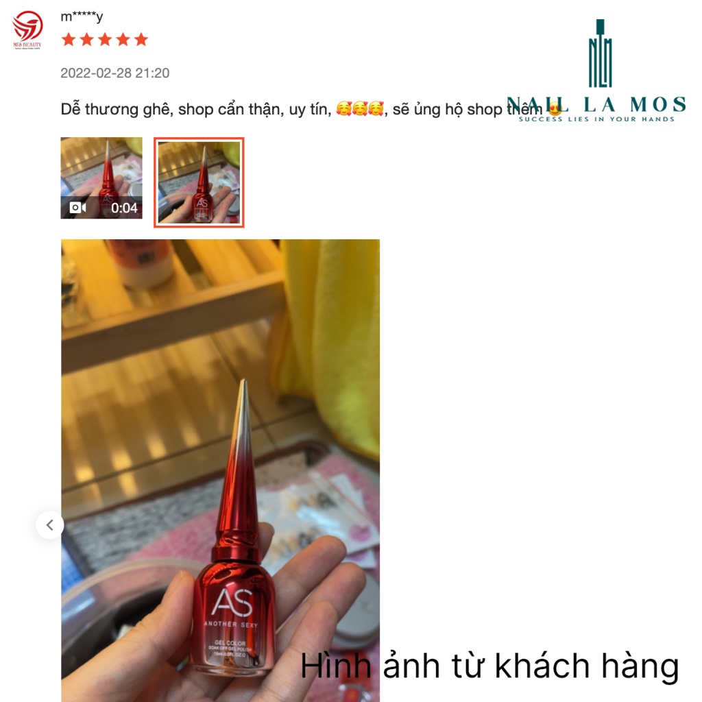 Sơn gel AS chính hãng màu nước gạo  15ml