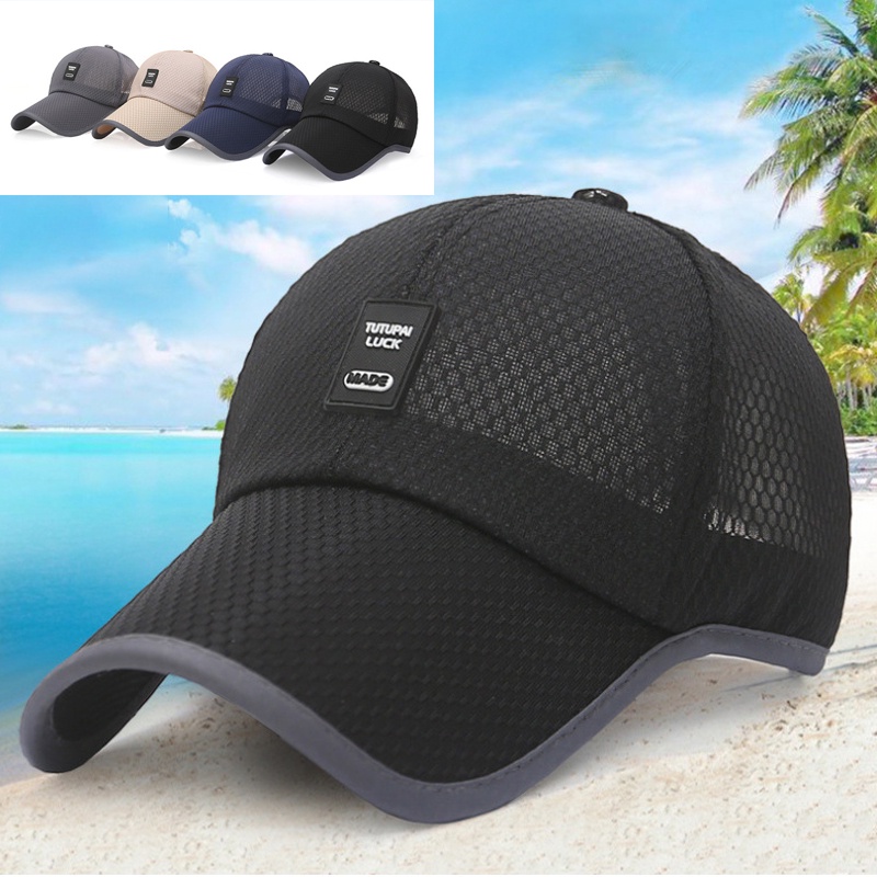 1pc Fishing gear fishing equipment Sunshade duck tongue hat Sun protection cap Casual breathable Fishing hat Men's outdoor