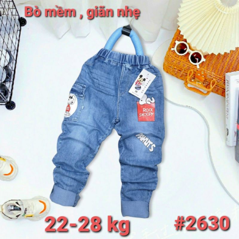 Quần Bò Dài Bé Trai hàng Co Giãn Đẹp Size 90-130 Quần Jeans Bé Trai Shop 18-35kg