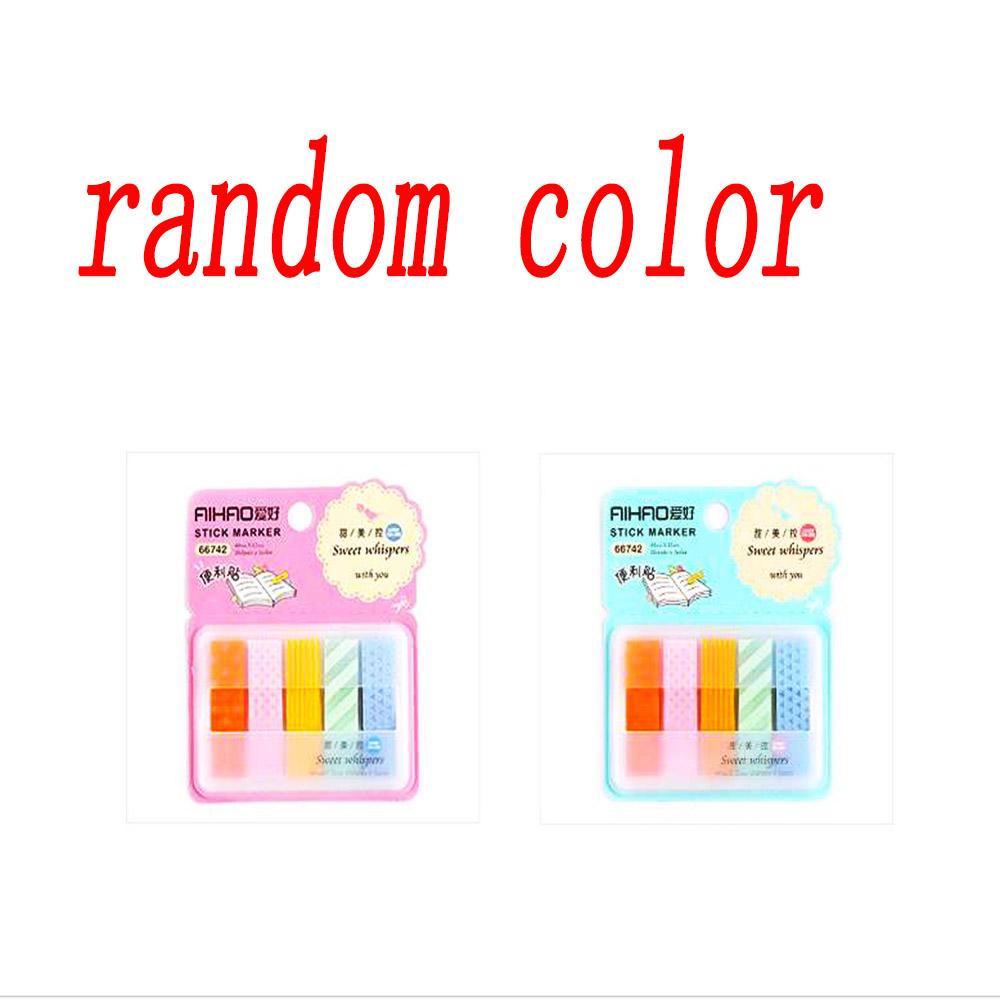 Set 2 Tờ Giấy Dán Ghi Chú Họa Tiết Dễ Thương Nhiều Màu Sắc