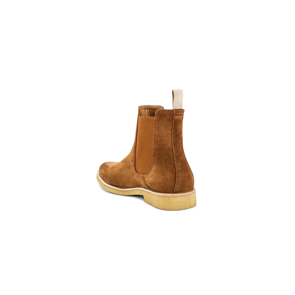 Giày Chelsea Boot nam màu nâu da lộn đế cao su đúc độn 3.5cm | BigBuy360 - bigbuy360.vn