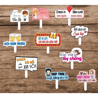 Set 10 hashtag cầm tay đám cưới ( khách chọn mẫu )