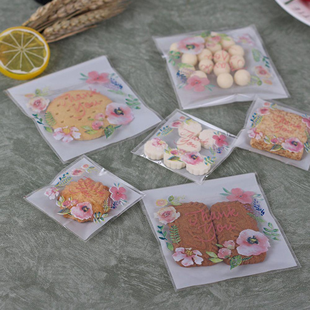 CHOOKEY Set 100 Túi Đựng Bánh Kẹo In Chữ Thank you