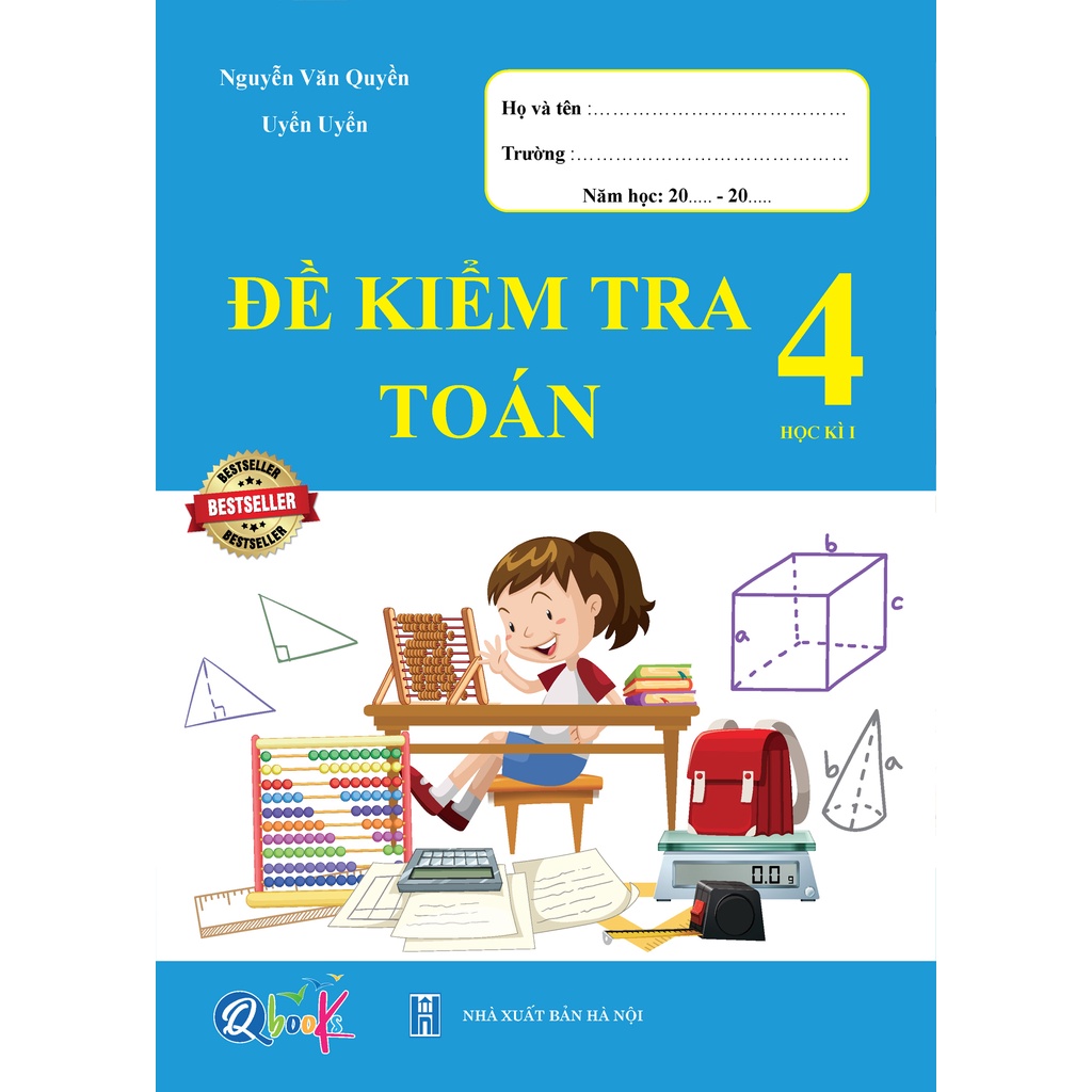 Sách - Combo Đề Kiểm Tra Toán và Tiếng Việt 4 - Học kỳ 1 (2 cuốn)