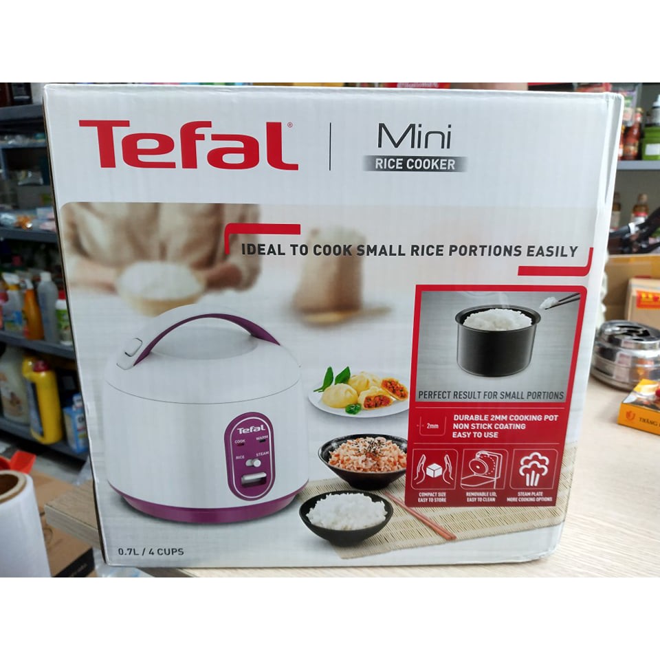 Nồi cơm điện cơ mini Tefal RK224168 - 0.7L, 300W - Hàng chính hãng- sự lựa chọn hoàn hảo cho gia đình ít người.