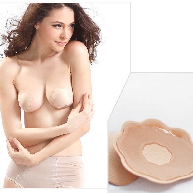 Miếng Dán ti lụa - Miếng Dán Ngực hình bông hoa siêu dính chống nước chống rơi