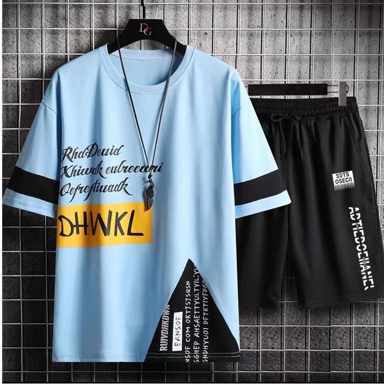 Áo Thun Tay Ngắn Cổ Tròn Dáng Rộng In Họa Tiết Phong Cách Hàn Quốc Thời Trang Mùa Hè Cho Nam size M-5XL