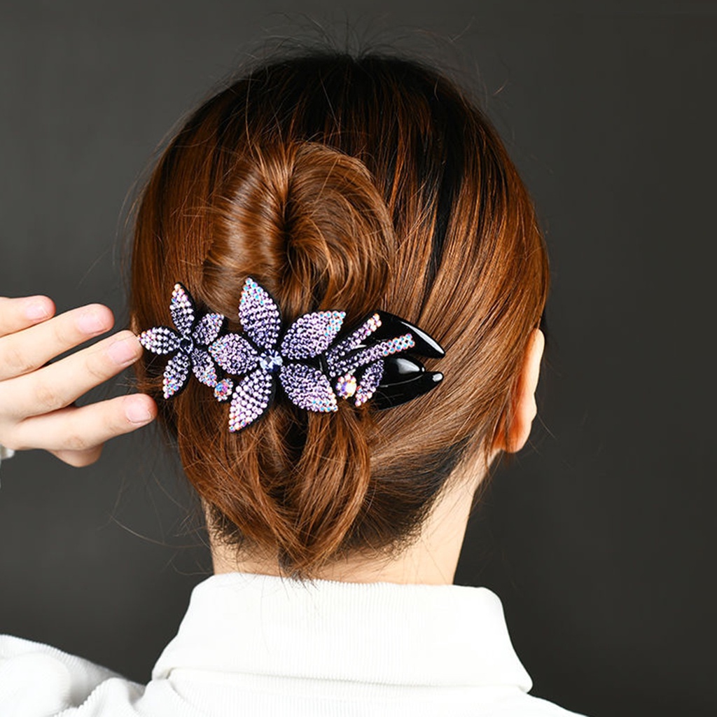 Kẹp Tóc Đính Đá Hình Hoa Xinh Xắn Cho Nữ