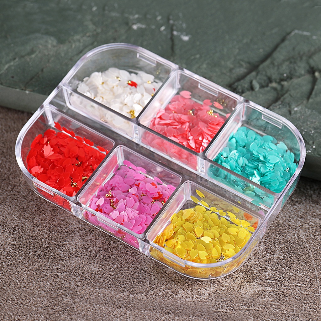 1 Hộp Cánh Hoa 3D Bằng Nhựa PET Chống Nước Dùng Trang Trí Móng Tay Nghệ Thuật