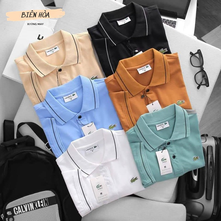 [MUA 3 ÁO GIÁ 129K] ÁO THUN POLO CÁ SẤU LACOS CỔ BẺ