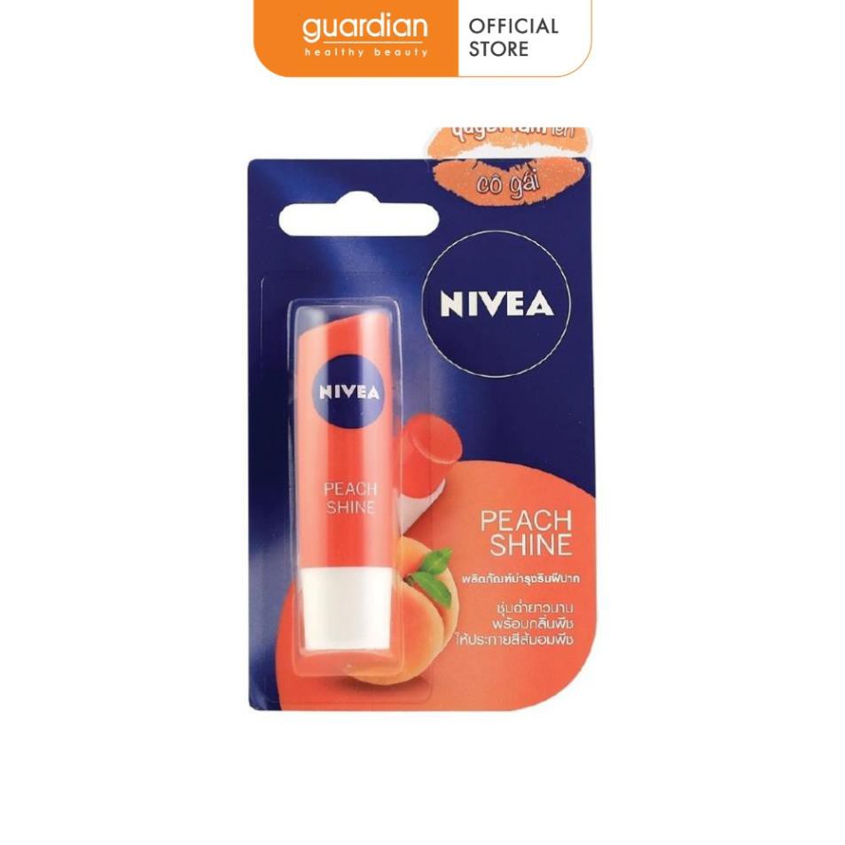 Son dưỡng ẩm Nivea Peach Shine màu cam hương đào (4.8g)