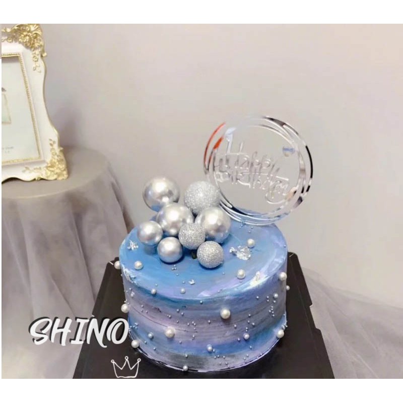 Bóng vàng/bạc trang trí bánh kem