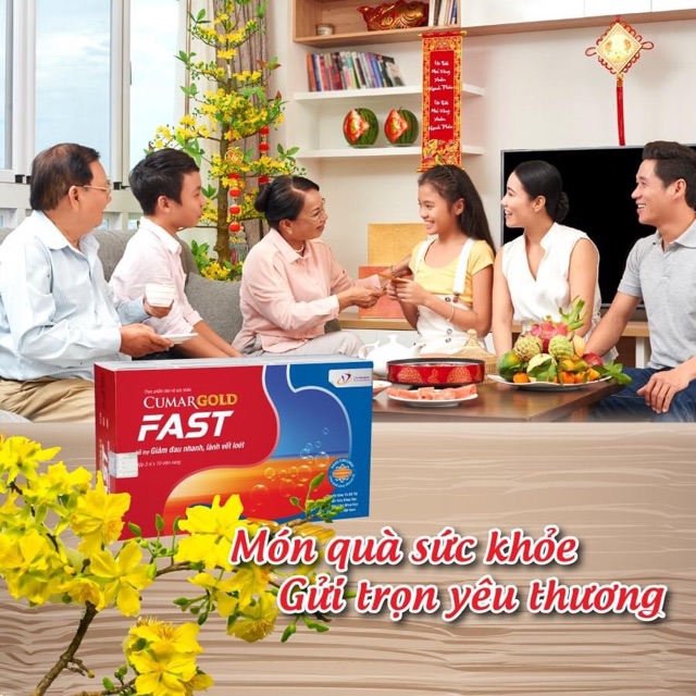 Giảm đau nhanh, lành vết loét dạ dày. CUMAGOLD FAST.