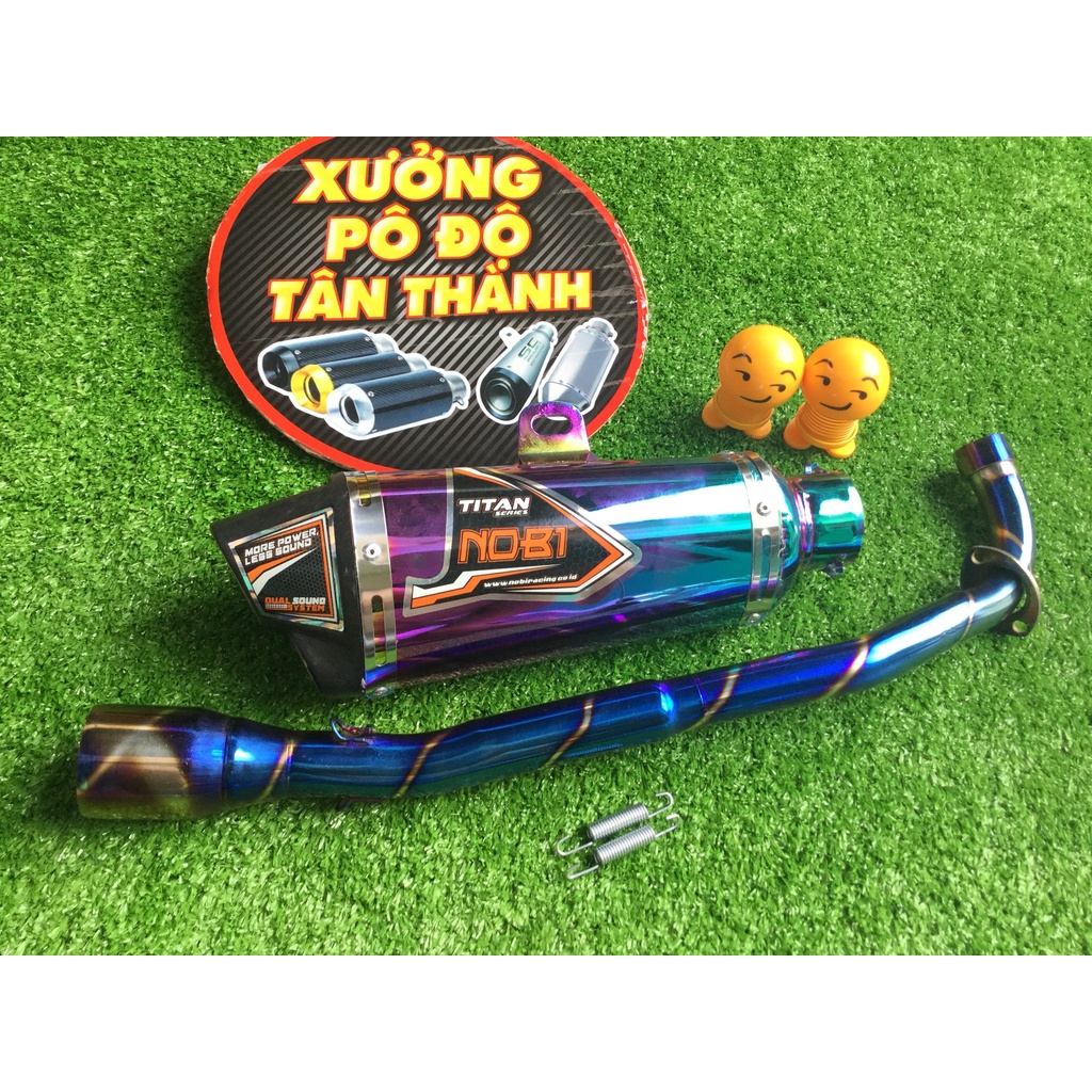 Bộ pô NOBI 7 MÀU full cổ titan wave, SI, EXCITER, WINER, SONIC