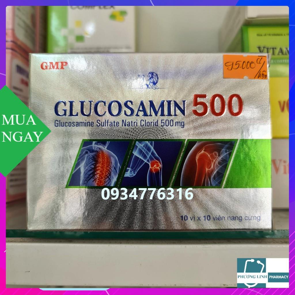 GLUCOSAMIN 500 - HỖ TRỢ TĂNG TIẾT DỊCH KHỚP CHÍNH HÃNG HIỆU QUẢ CAM KẾT NHƯ HÌNH HỘP 100 VIÊN