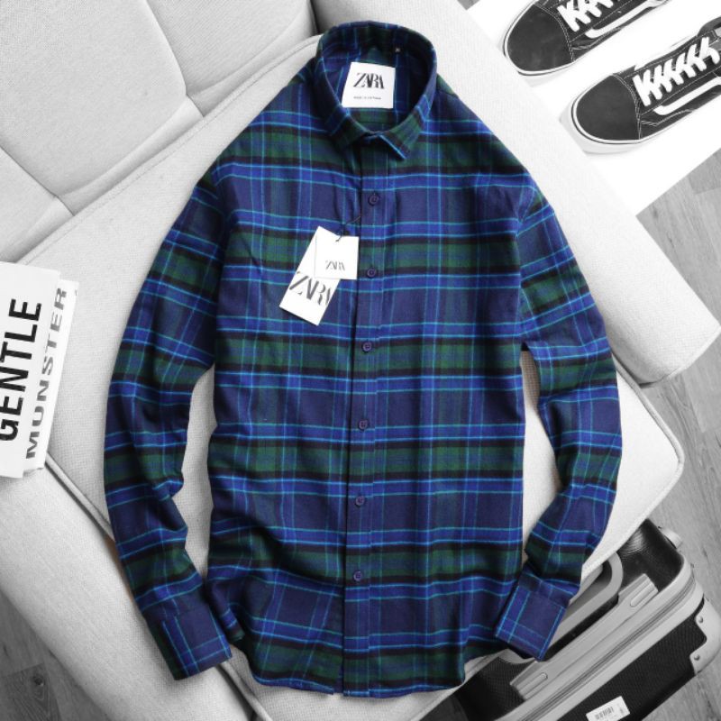 [size to 50-110kg] Áo sơ mi nam dài tay cotton KATE sọc caro | BigBuy360 - bigbuy360.vn