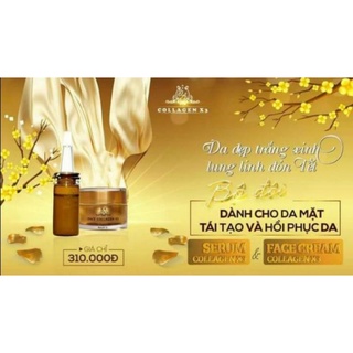 Combo Kem Face Collagen X3 Luxury + Serum Colagen X3 công ty Mỹ phẩm Đông Anh