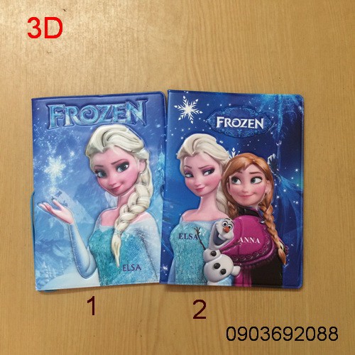 [HCM] Bìa bọc  hộ chiếu/ passport hoạt hình Frozen hình Elsa và Anna cực đẹp