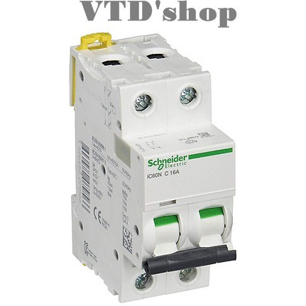 Aptomat Cầu dao tự động Schneider MCB 2P 6A, 10A, 16A, 20A dạng cài