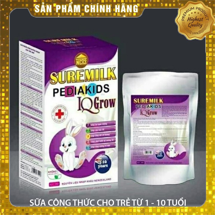 [Giá Sỉ] Sữa Suremik Pedia IQ Grow - NCT3 - Dinh dưỡng chuyên biệt cho trẻ biếng ăn và suy dinh dưỡng thấp còi - KL 1kg